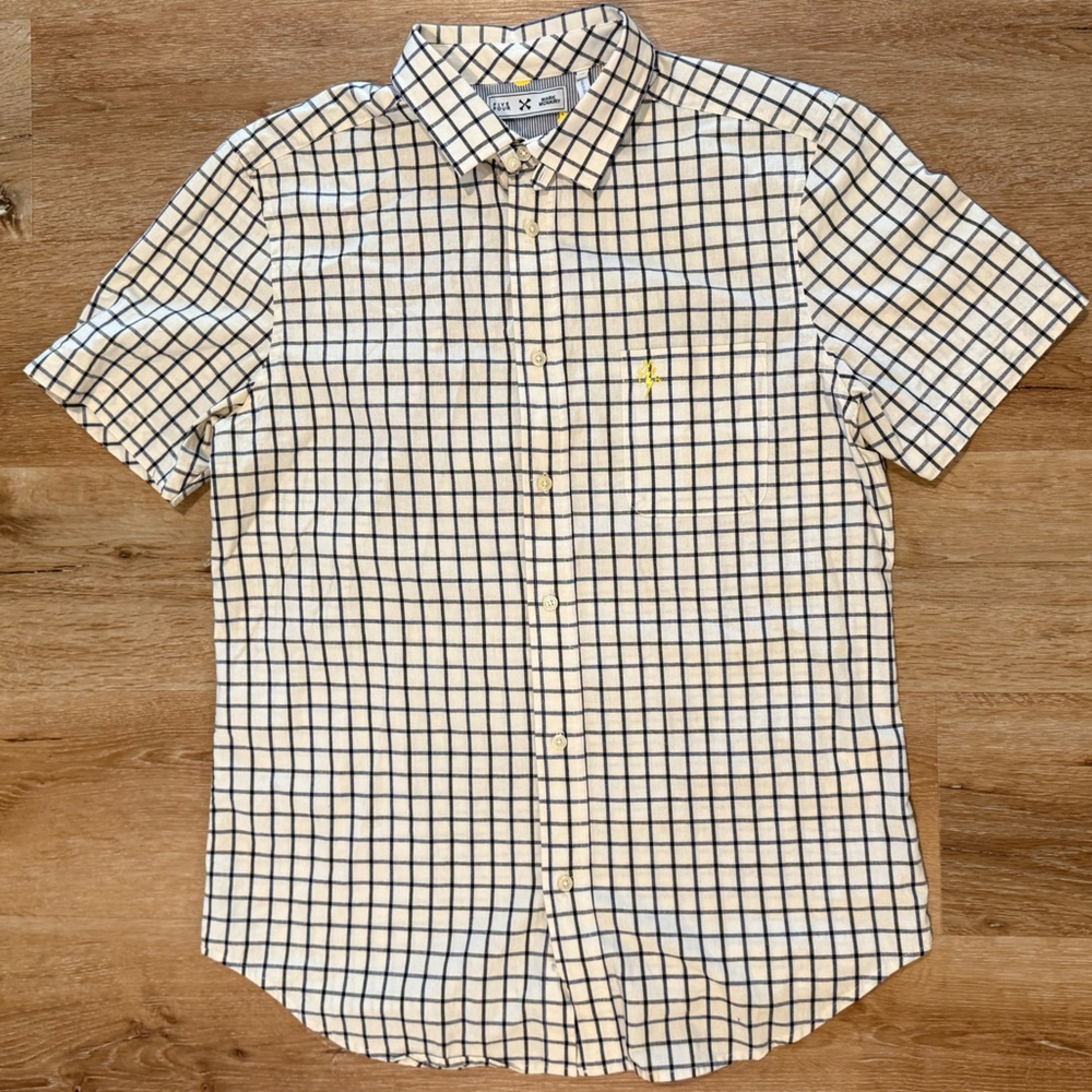 Five Four Black/Navy and White Grid Pattern Shirt